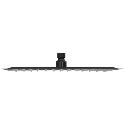 vidaXL fekete négyszögletes rozsdamentes acél esőztető zuhanyfej 25x25 cm