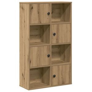 vidaXL k&eacute;zműves t&ouml;lgy sz&iacute;nű szerelt fa k&ouml;nyvespolc 60x24x101,5 cm