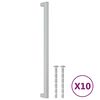 vidaXL 10 db ez&uuml;st rozsdamentes ac&eacute;l szekr&eacute;nyfoganty&uacute; 320 mm