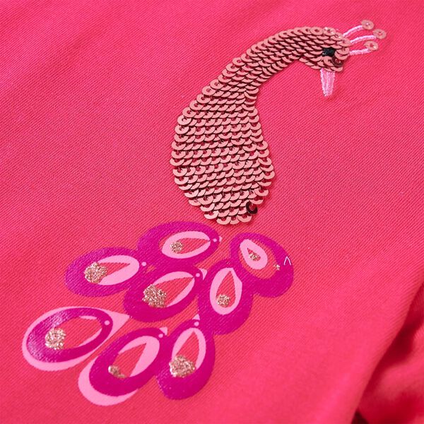 Élénk rózsaszín hosszú ujjú gyerekpóló 128