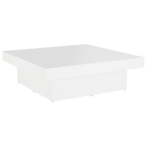 vidaXL feh&eacute;r szerelt fa doh&aacute;nyz&oacute;asztal 90 x 90 x 28 cm