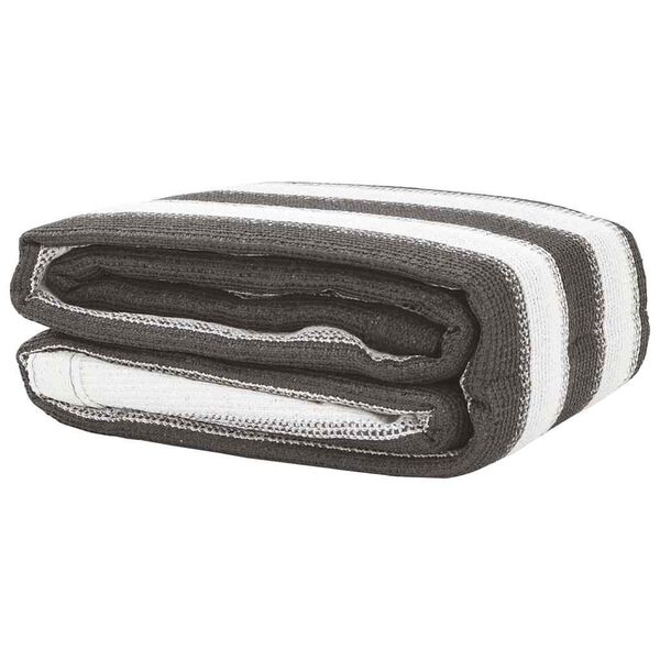 vidaXL antracitsz&uuml;rke &eacute;s feh&eacute;r HDPE s&aacute;torszőnyeg 400 x 400 cm