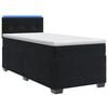 vidaXL Boxspring &aacute;gy matraccal &eacute;s LED-del Fekete 90 x 190 cm B&aacute;rsony