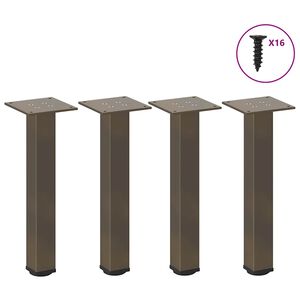 vidaXL 4 db nat&uacute;r ac&eacute;l doh&aacute;nyz&oacute;asztal l&aacute;b 42-44 cm ac&eacute;l
