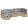 vidaXL Kanap&eacute; Szett 7 db Beige &eacute;s Vil&aacute;gossz&uuml;rke polirattan