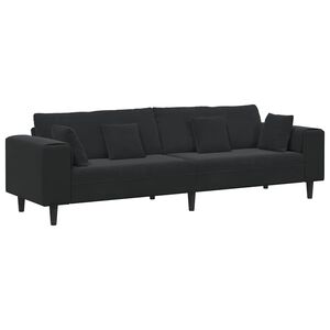 vidaXL Kanap&eacute; Fekete 250 x 77 x 76 cm B&aacute;rsony
