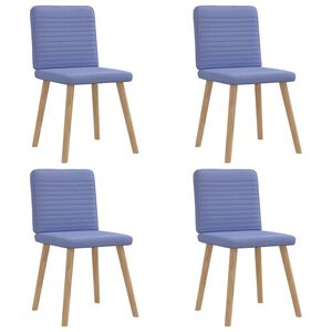 vidaXL &eacute;tkezősz&eacute;kek 4 db Jeans k&eacute;k sz&ouml;vet