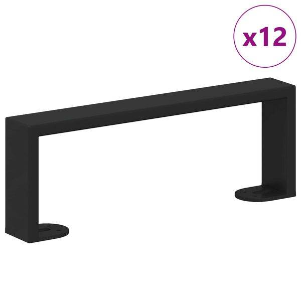 vidaXL B&uacute;tor l&aacute;bak 12 pcs Fekete 28,1 x 4 x 10 mm Vas