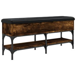 vidaXL f&uuml;st&ouml;s t&ouml;lgy sz&iacute;nű szerelt fa cipőpad 102 x 32 x 45 cm