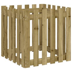 vidaXL impregn&aacute;lt fenyőfa n&ouml;v&eacute;nytart&oacute; l&eacute;ces kialak&iacute;t&aacute;ssal 60x60x60 cm