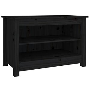 vidaXL fekete t&ouml;m&ouml;r fenyőfa cipőt&aacute;rol&oacute; pad 70x38x45,5 cm