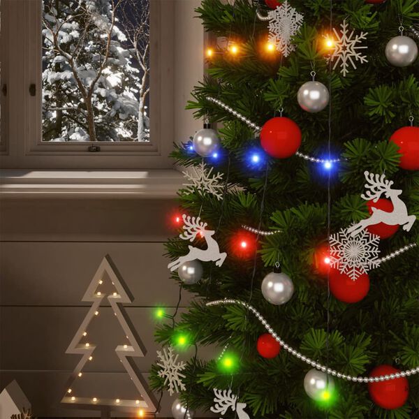 vidaXL 2 db 2x200 LED-es színes bel-/kültéri napelemes fényfüzér