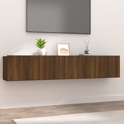 vidaXL 2 db barna tölgy színű szerelt fa TV-szekrény 80 x 30 x 30 cm
