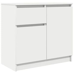 vidaXL feh&eacute;r szerelt fa t&aacute;lal&oacute;szekr&eacute;ny fi&oacute;kos 71x35x65 cm
