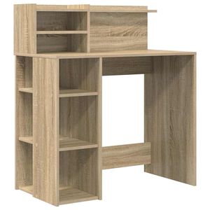 vidaXL Asztal Sonoma t&ouml;lgy Szerelt Fa 90 x 48 x 101,5 cm