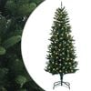 vidaXL Műanyag Hajtogat&oacute;s Kar&aacute;csonyfa 150 cm 150 LED Meleg feh&eacute;r