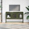 vidaXL olívazöld hidegen hengerelt acél TV-szekrény 100,5x39x60,5 cm