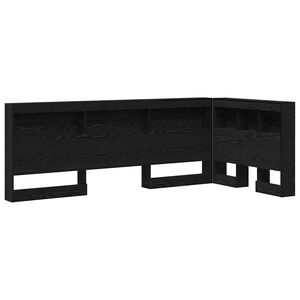 vidaXL T&aacute;rol&oacute; fejt&aacute;mla polcokkal t&aacute;rol&oacute;val Fekete t&ouml;lgy 80 cm Faanyag