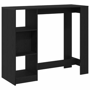 vidaXL B&aacute;rasztal 124 x 46 x 103.5 cm Szerelt Fa Fekete t&ouml;lgy