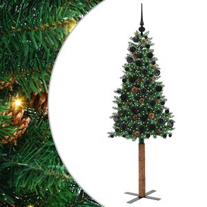 vidaXL Karcs&uacute; kar&aacute;csonyfa 300 LED-del Z&ouml;ld 180 cm PVC &eacute;s t&ouml;m&ouml;r fenyőfa