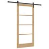vidaXL Cs&uacute;sz&oacute; ajt&oacute; Term&eacute;szetes 93 x 202 cm T&ouml;m&ouml;r fenyőfa &eacute;s &uuml;veg