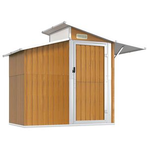 vidaXL barna horganyzott ac&eacute;l kerti f&eacute;szer 270 x 130 x 208,5 cm