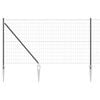 vidaXL Eur&oacute;pa ker&iacute;t&eacute;s t&uuml;sk&eacute;kkel 25 x 1 m PVC-bevonatos ac&eacute;l Sz&uuml;rke