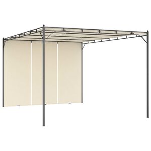 vidaXL kr&eacute;msz&iacute;nű kerti pavilon oldalf&uuml;gg&ouml;nnyel 4 x 3 x 2,25 m