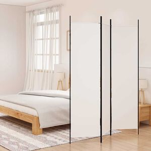 vidaXL feh&eacute;r 3 paneles sz&ouml;vetparav&aacute;n 300x180 cm
