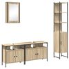 vidaXL F&uuml;rdőszoba b&uacute;tor szett 4 db Sonoma t&ouml;lgy 33 x 33 x 185,5 cm