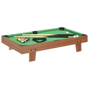 vidaXL barna &eacute;s z&ouml;ld mini bili&aacute;rdasztal 92 x 52 x 19 cm