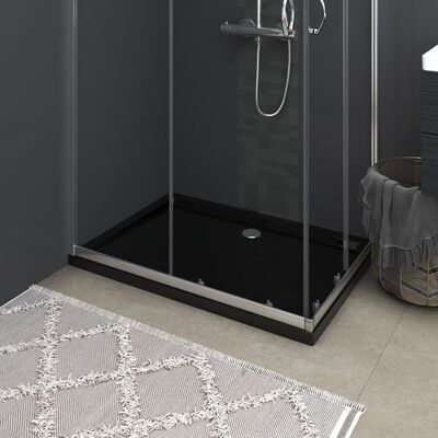 vidaXL téglalap alakú fekete ABS zuhanytálca 70 x 100 cm