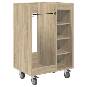 vidaXL Golf Szekr&eacute;ny ker&eacute;kkel Egysz&iacute;nű Sonoma t&ouml;lgy 65 x 45 x 98 cm