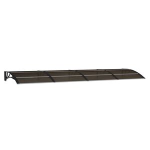 vidaXL fekete polikarbon&aacute;t ajt&oacute;előtető 350 x 100 cm