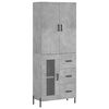 vidaXL betonsz&uuml;rke szerelt fa magasszekr&eacute;ny 69,5 x 34 x 180 cm