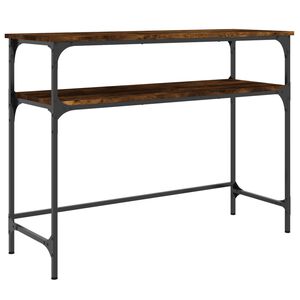 vidaXL f&uuml;st&ouml;s t&ouml;lgy sz&iacute;nű szerelt fa t&aacute;lal&oacute;asztal 100x35,5x75 cm