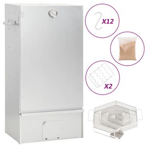 vidaXL horganyzott acél BBQ füstölőkemence hidegfüst-generátorral