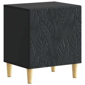 vidaXL &Eacute;jjeli asztal Fekete 43 x 34,5 x 50 cm Szerelt Fa