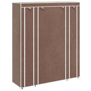 vidaXL barna sz&ouml;vet ruh&aacute;sszekr&eacute;ny t&aacute;rol&oacute;rekeszekkel 45x150x176 cm