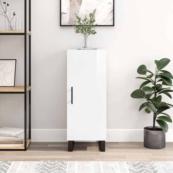 vidaXL magasf&eacute;nyű feh&eacute;r szerelt fa t&aacute;lal&oacute;szekr&eacute;ny 34,5 x 34 x 90 cm