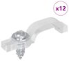 vidaXL LED szalagklipszek 23,8 mm 12 db &Aacute;tl&aacute;tsz&oacute; Műanyag &eacute;s vas