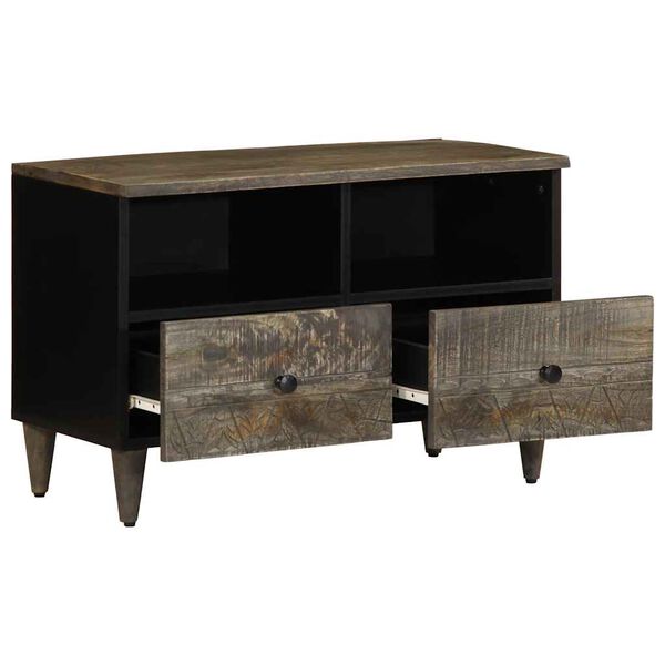 vidaXL vil&aacute;gossz&uuml;rke t&ouml;m&ouml;r mang&oacute;fa TV-szekr&eacute;ny70x33,5x46 cm