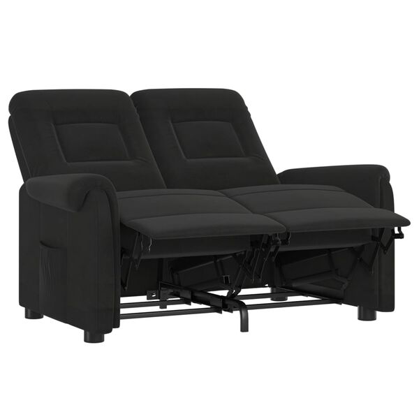 vidaXL 2 személyes fekete mikroszálas szövet dönthető masszázsfotel