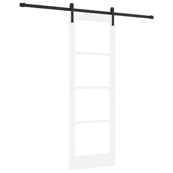 vidaXL Cs&uacute;sz&oacute; ajt&oacute; ORKDAL Feh&eacute;r 73,5 x 211 cm T&ouml;m&ouml;r fenyőfa &eacute;s &uuml;veg