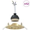 vidaXL Spotl&aacute;mpa 12 pcs Arany 9 x 9 x 2.5 cm F&eacute;m