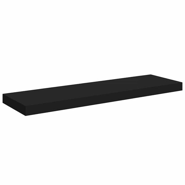 vidaXL fekete MDF lebegő fali polc 80 x 23,5 x 3,8 cm