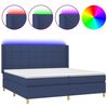 vidaXL k&eacute;k sz&ouml;vet rug&oacute;s &eacute;s LED-es &aacute;gy matraccal 200 x 200 cm