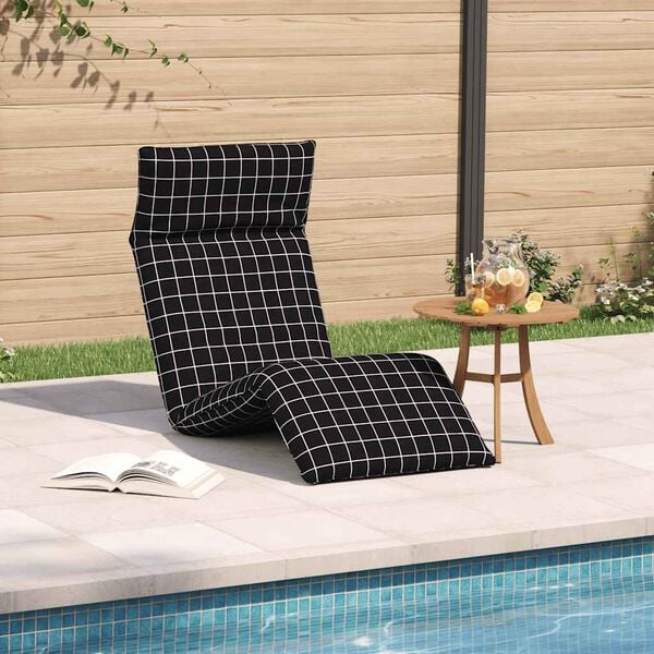 vidaXL oxford-sz&ouml;vet &ouml;sszecsukhat&oacute; napoz&oacute;&aacute;gy kock&aacute;s minta 175x54x8,5cm