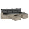vidaXL Kanap&eacute; Szett 6 db Vil&aacute;gossz&uuml;rke 55 x 55 x 37 cm polirattan