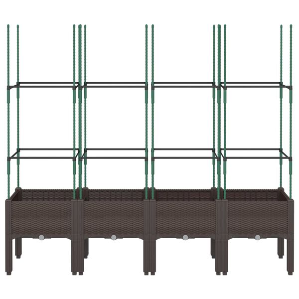 vidaXL barna polipropil&eacute;n r&aacute;csos kerti &uuml;ltetől&aacute;da 160 x 40 x 142,5 cm